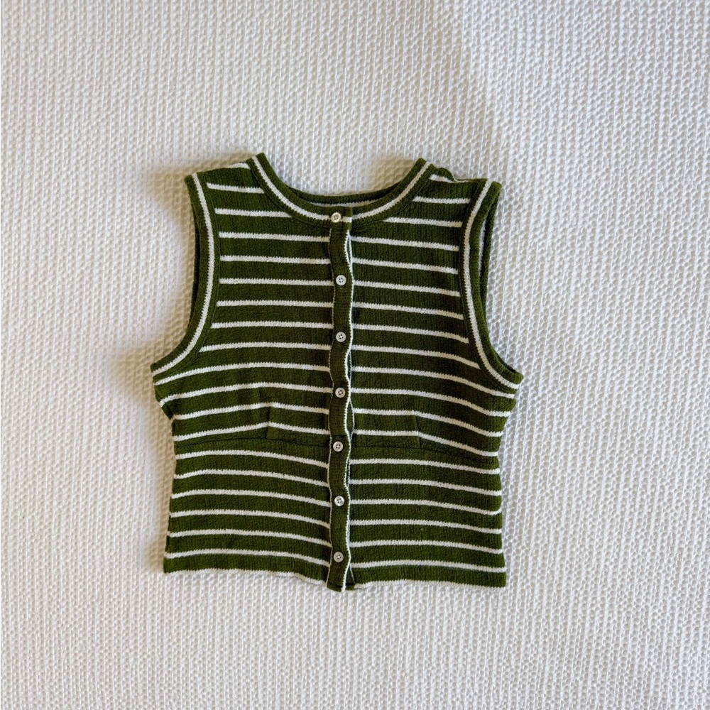 Madewell Split-Crewneck Cardigan Tank